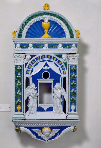 Glazed terracotta ciborium, c.1505 by Andrea Della Robbia